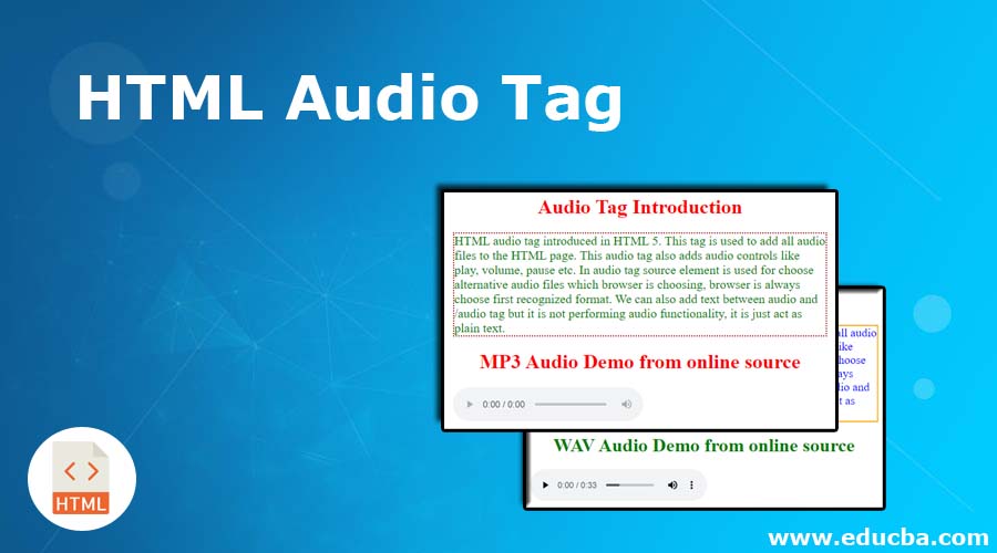 HTML Audio Tag Learn How does the Audio Tag works in HTML?