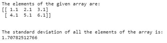 NumPy standard deviation Quick Glance on NumPy standard deviation