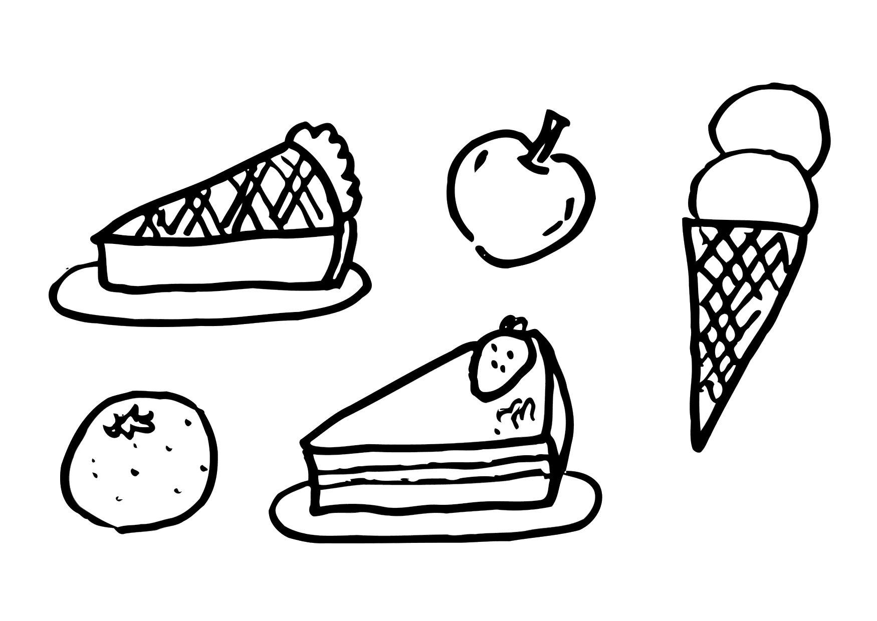 Dibujo para colorear Postre Img 12289