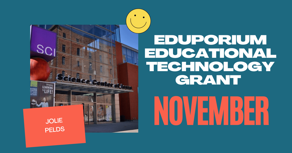 November Technology Grant Awarded to Jolie Pelds Eduporium