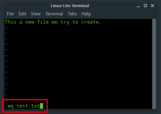 How to create a new file using Vim and save it with desired filename
