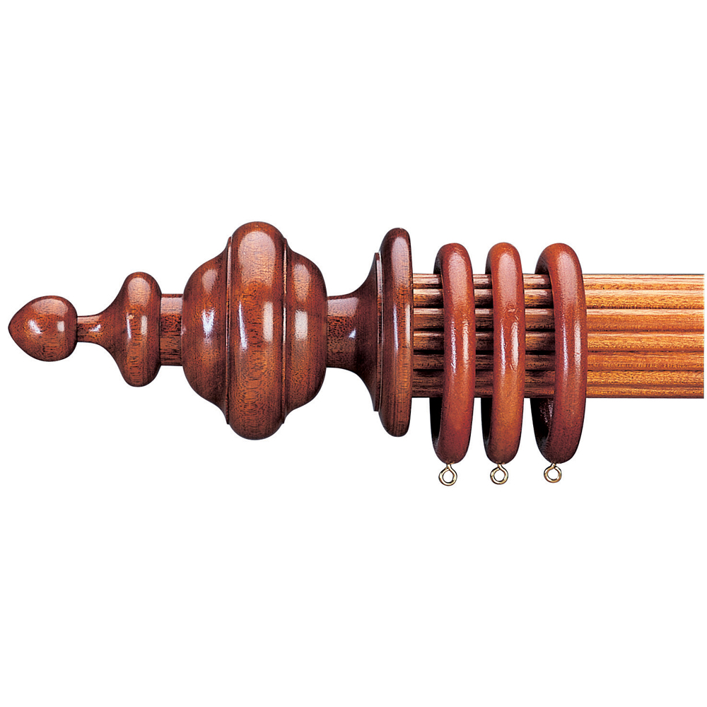 Reeded Natural Mahogany Pole Edward Harpley