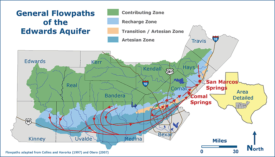 Austin Edwards State Map Fault Lines Karst Karst Zone Map San Antonio
