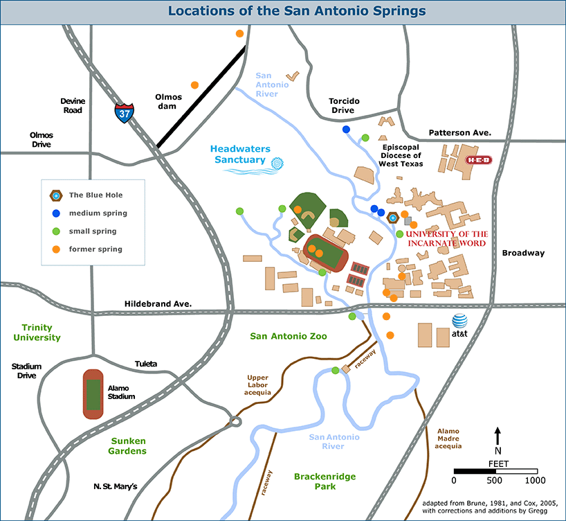 San Antonio Springs and Brackenridge Park