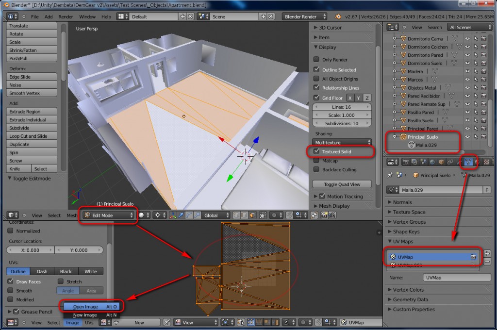 Materials and textures from Blender to Unity 3D