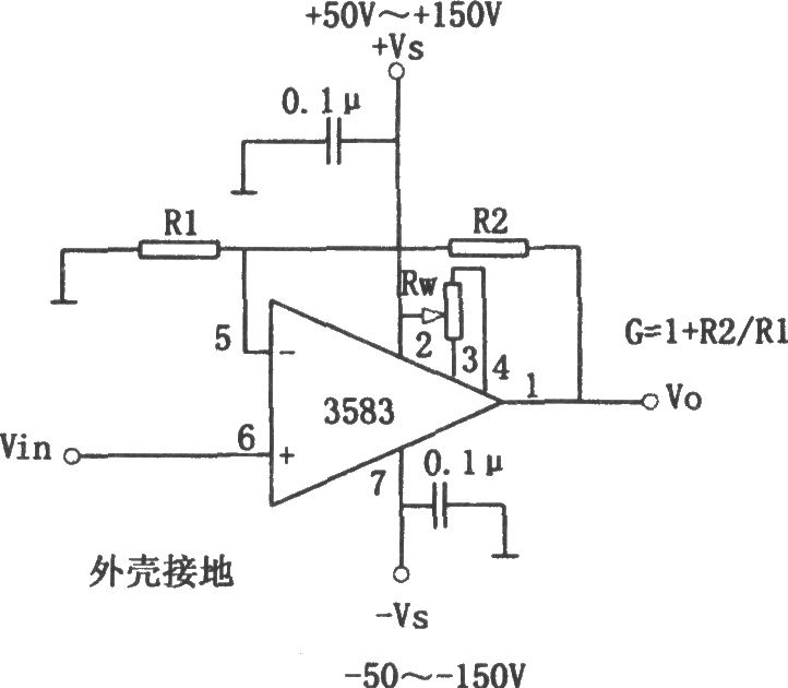 高运算放大器3583构成的高压输出的放大电路 电源技术 电子工程网