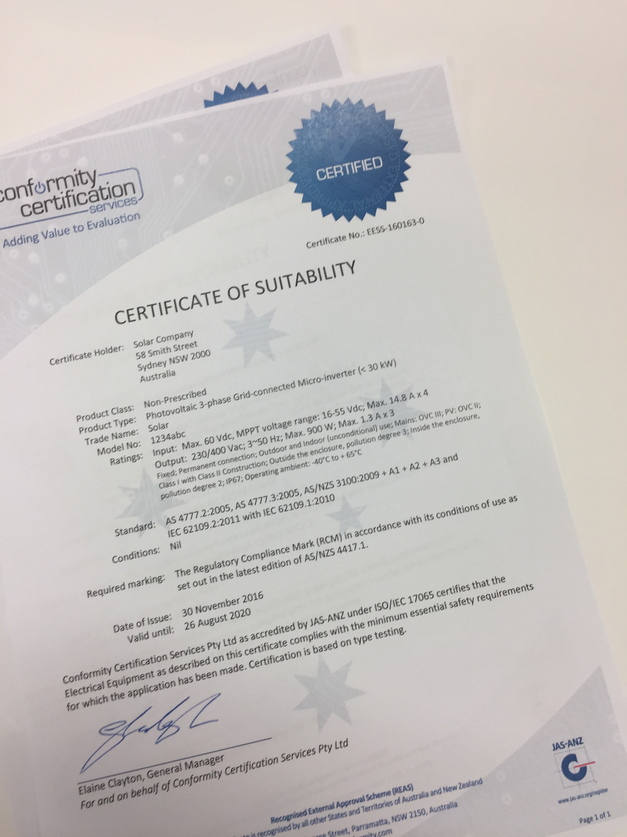 The Value of Obtaining a Certificate of Suitability EESS Conformity