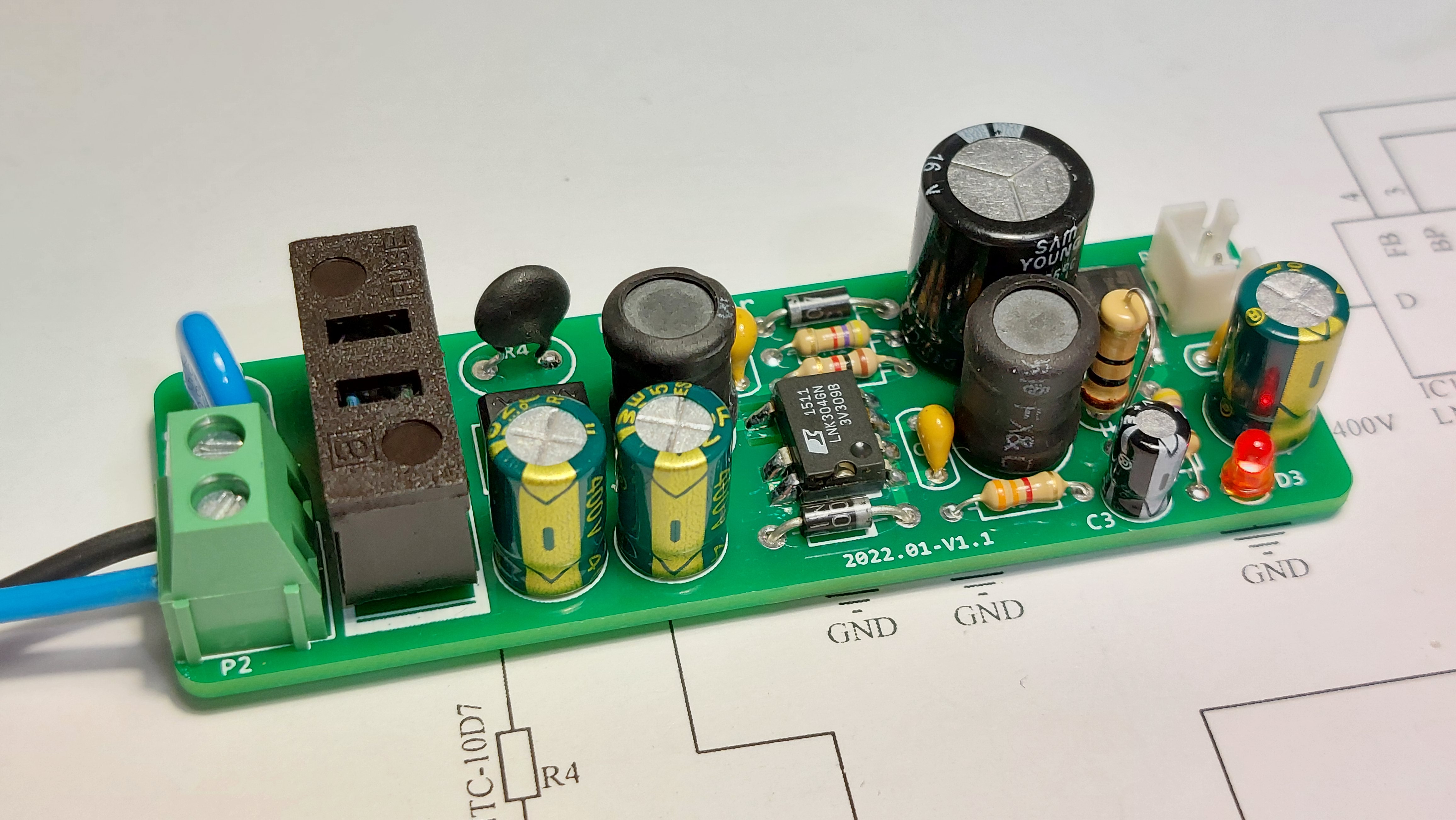 220VAC to 5VDC Transformerless Power Supply Using LNK304 - EEWeb