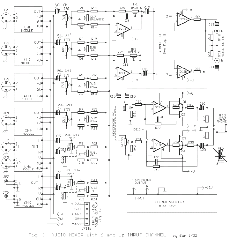 Modular Audio Mixer with Multiple Input Channels - EEWeb
