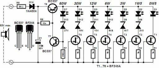 Vu Meter Circuit Diagram Using Transistor - Circuit Diagram