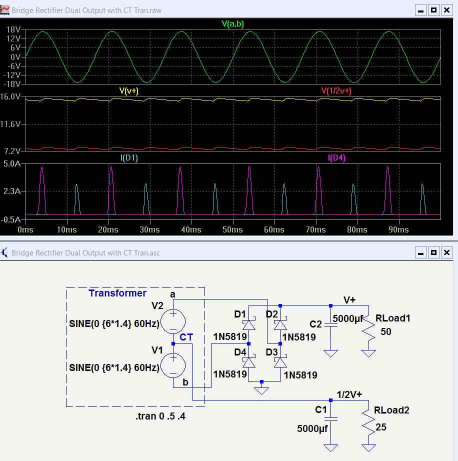 How to build a power supply with two different output voltages