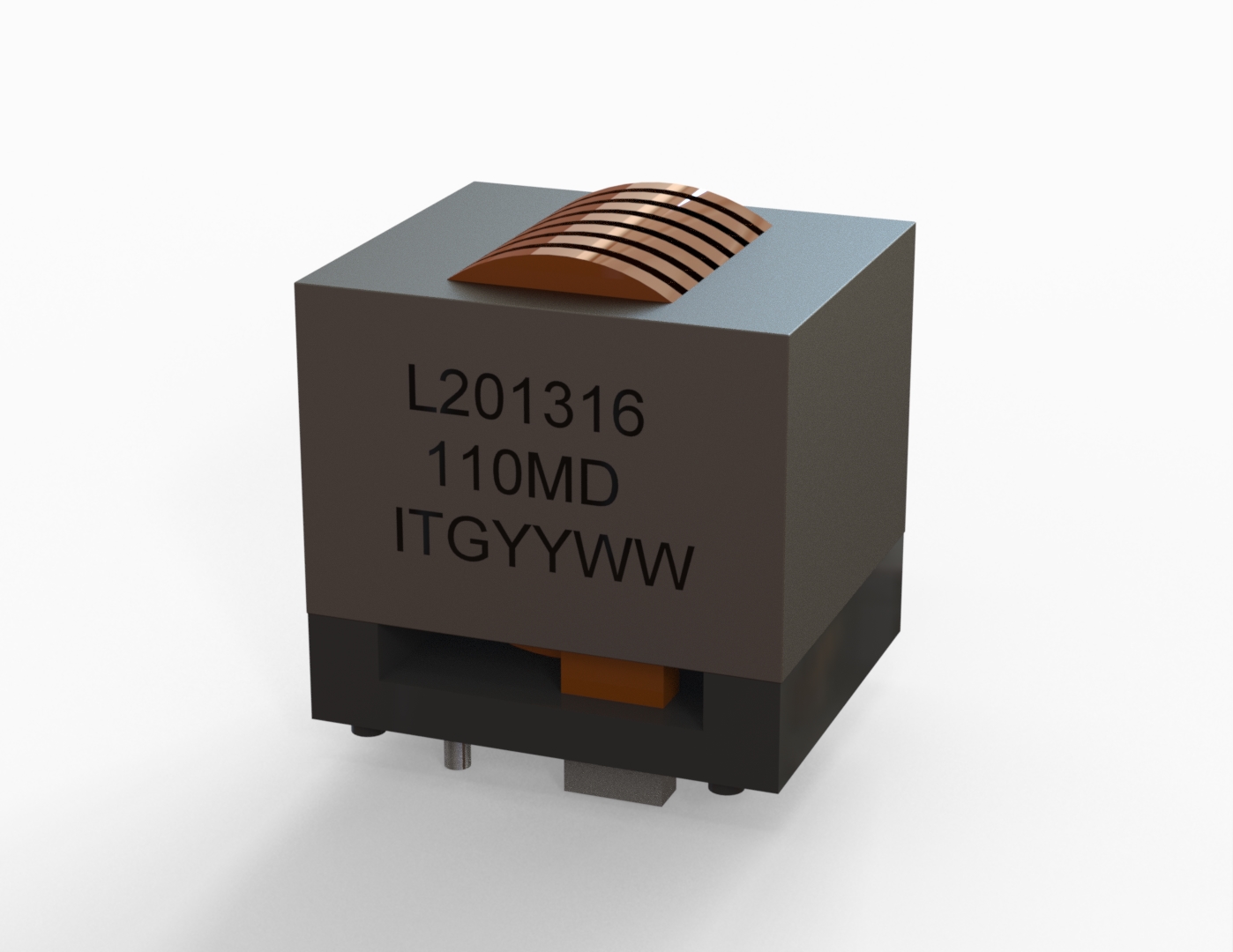 Highcurrent, flatwire inductors feature low core loss, no thermal