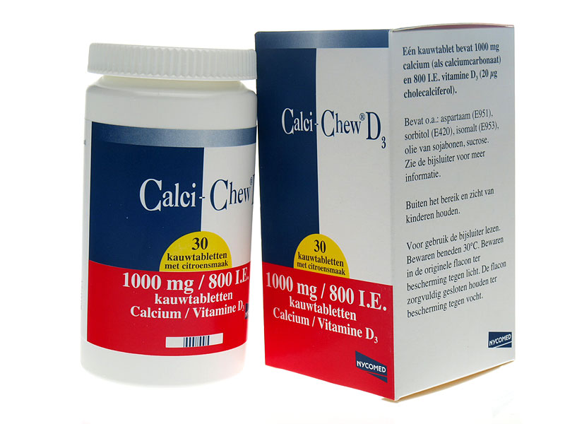 Calci Chew D3 Kauwtablet 1000Mg/800Ie