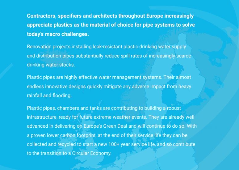 BENEFITS OF PLASTIC PIPES & FITTINGS EFFAST