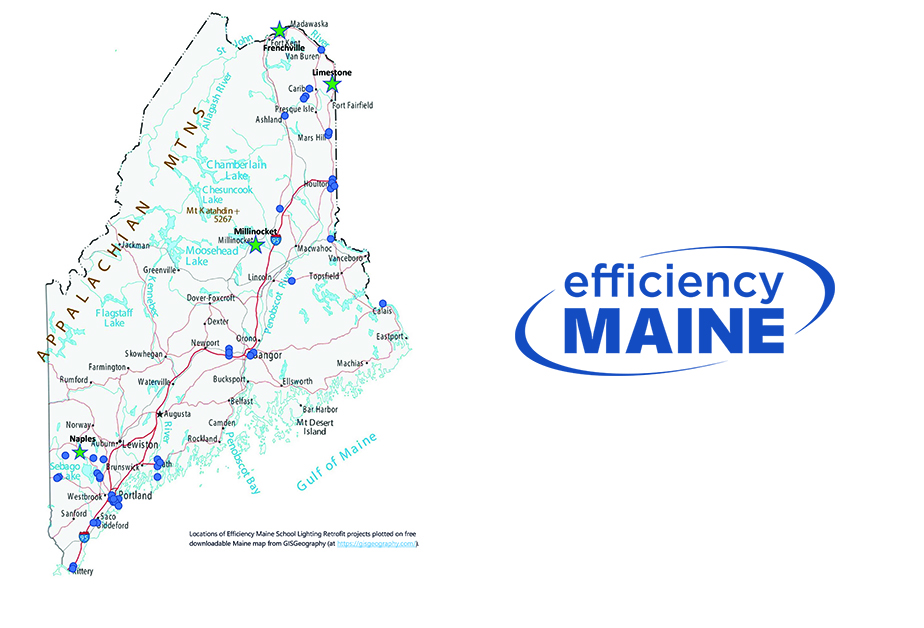 Best Schools In Maine Map Efficiency Maine Helps Brighten More than 50 Maine Public Schools with