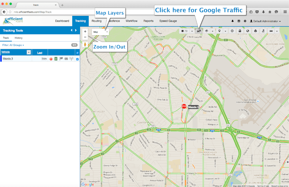 Milo GPS Google Traffic and GPS Tracking Efficient Fleets GPS Tracking
