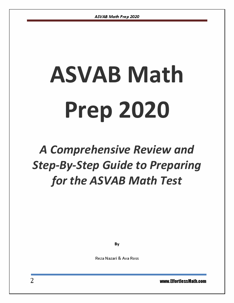 ASVAB Math Prep 2020 A Comprehensive Review and StepByStep Guide to