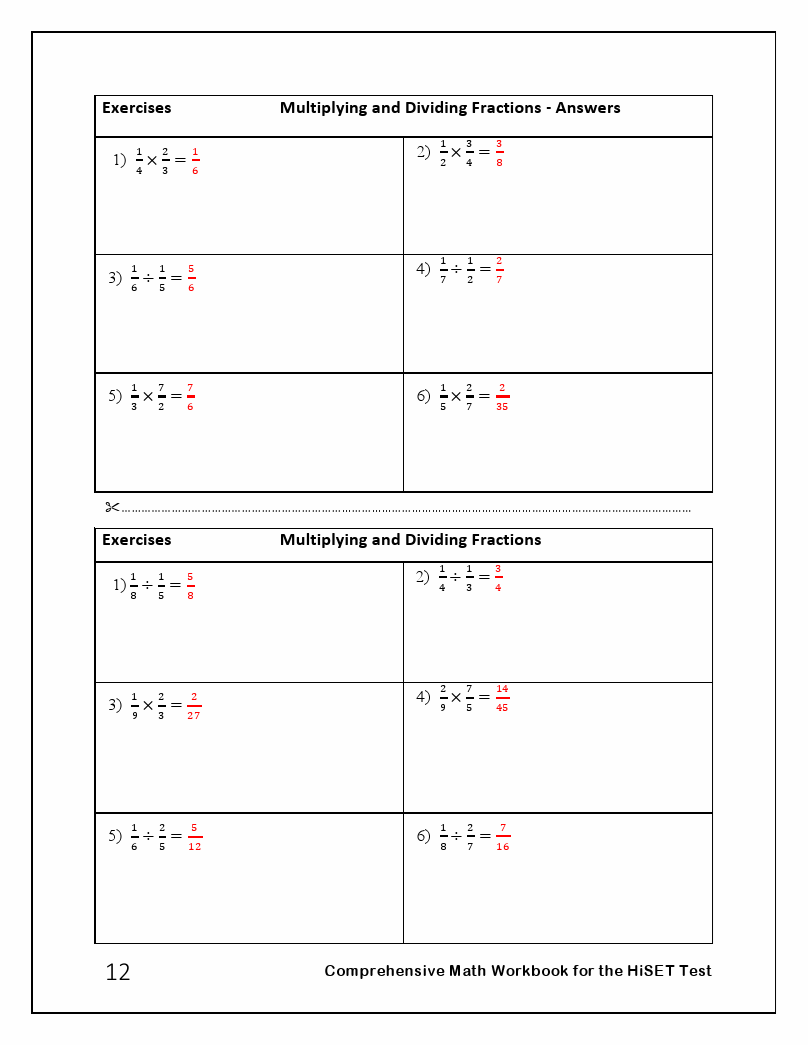 Comprehensive Math Workbook for the HiSET Test Student Workbook and 2 FullLength Practice