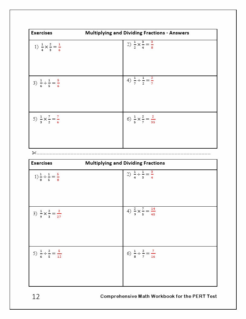 Comprehensive Math Workbook for the PERT Test Student Workbook and 2 FullLength Practice Tests