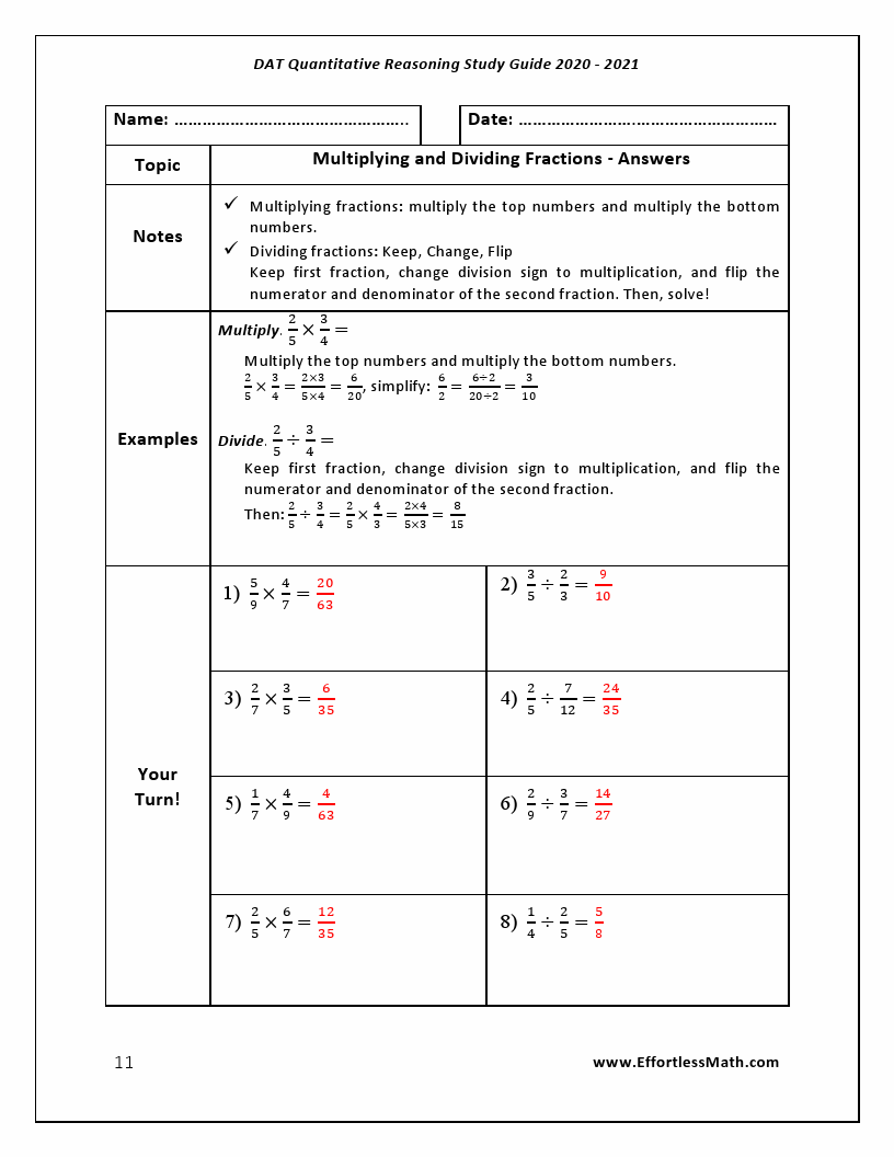 DAT Quantitative Reasoning Study Guide 2020 2021 A Comprehensive