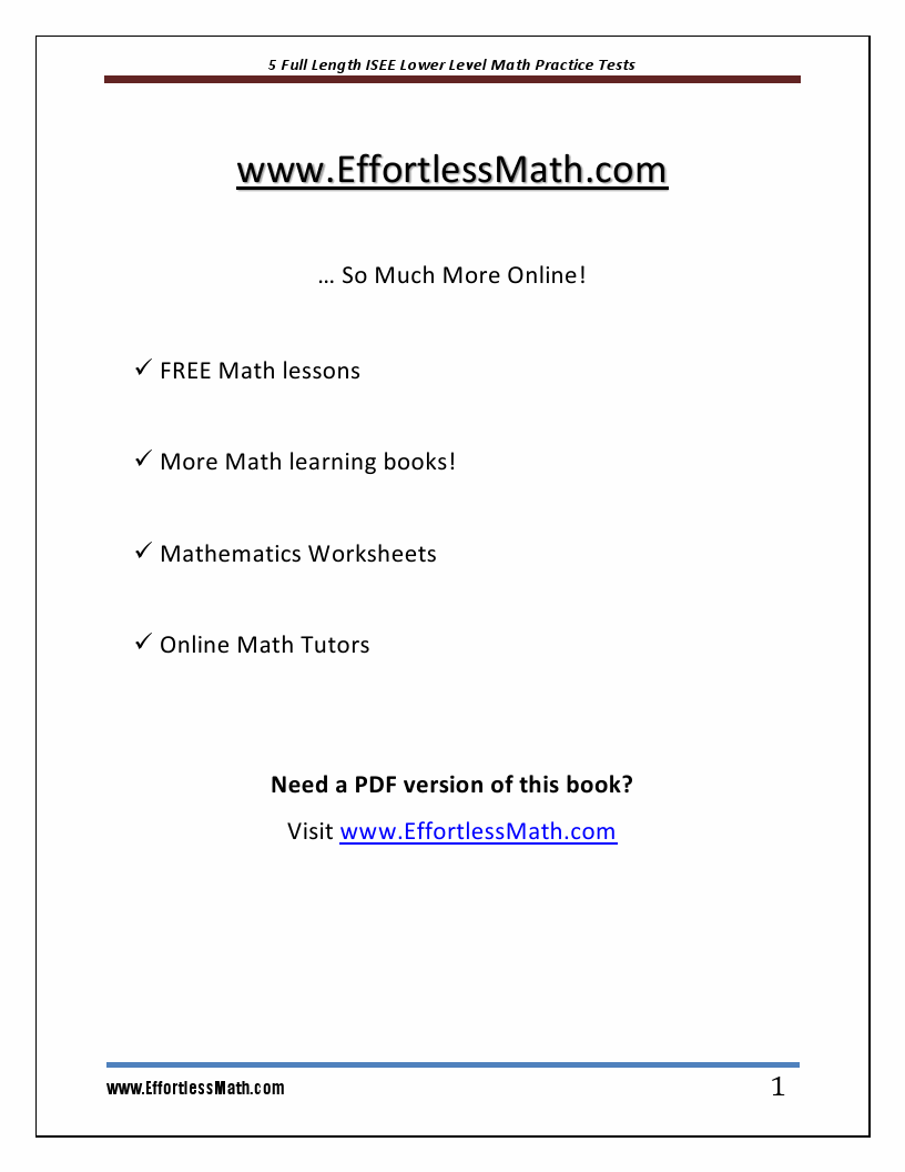 ISEE Practice Test by Test Innovators