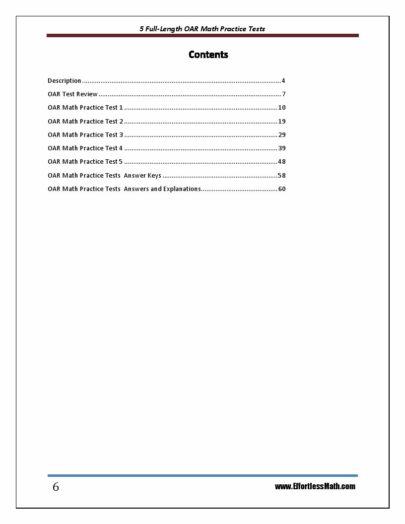 5 FullLength OAR Math Practice Tests The Practice You Need to Ace the