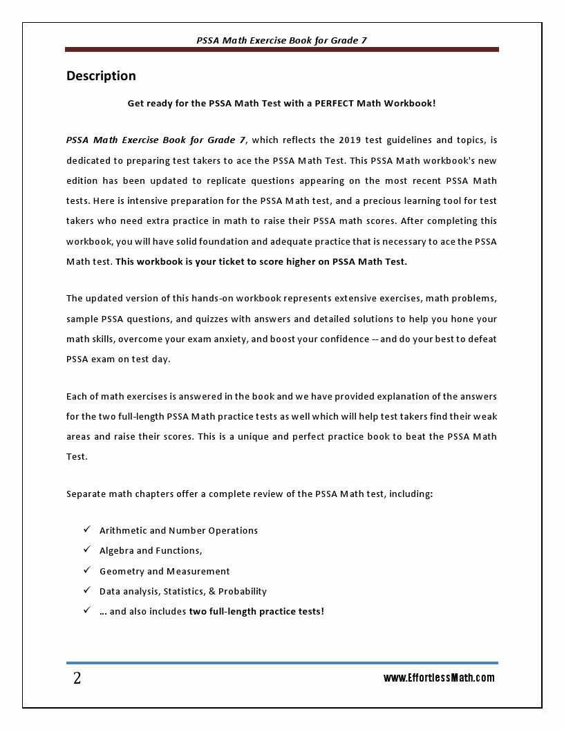 Pssa grade 5 mathematics item and scoring sampler—september 2021 7. Worksheets are run on sentences work, correcting verb tenses work, subject and predicate. PSSA Math Exercise Book for Grade 7 Student Workbook and Two Realistic