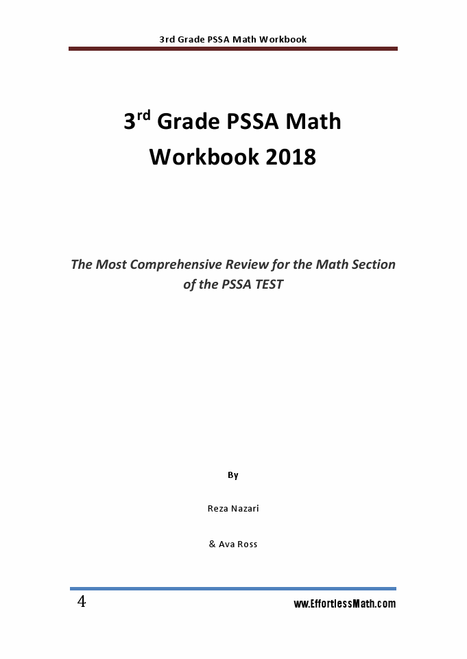 3rd Grade PSSA Math Workbook 2018 The Most Comprehensive Review for