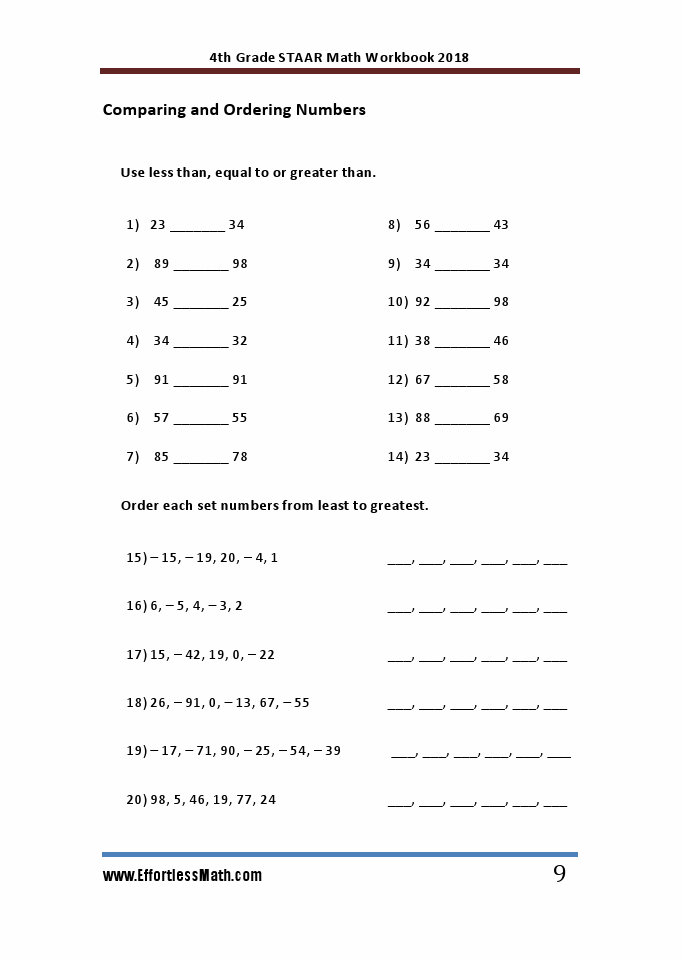 4th Grade STAAR Math Workbook 2018 The Most Comprehensive Review for