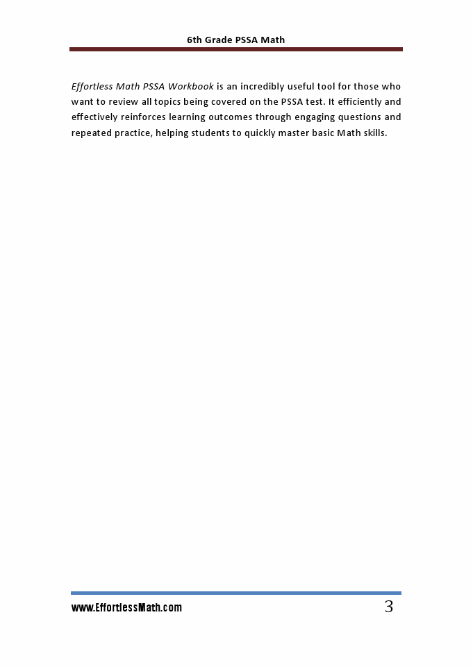 6th Grade PSSA Math Workbook 2018 The Most Comprehensive Review for