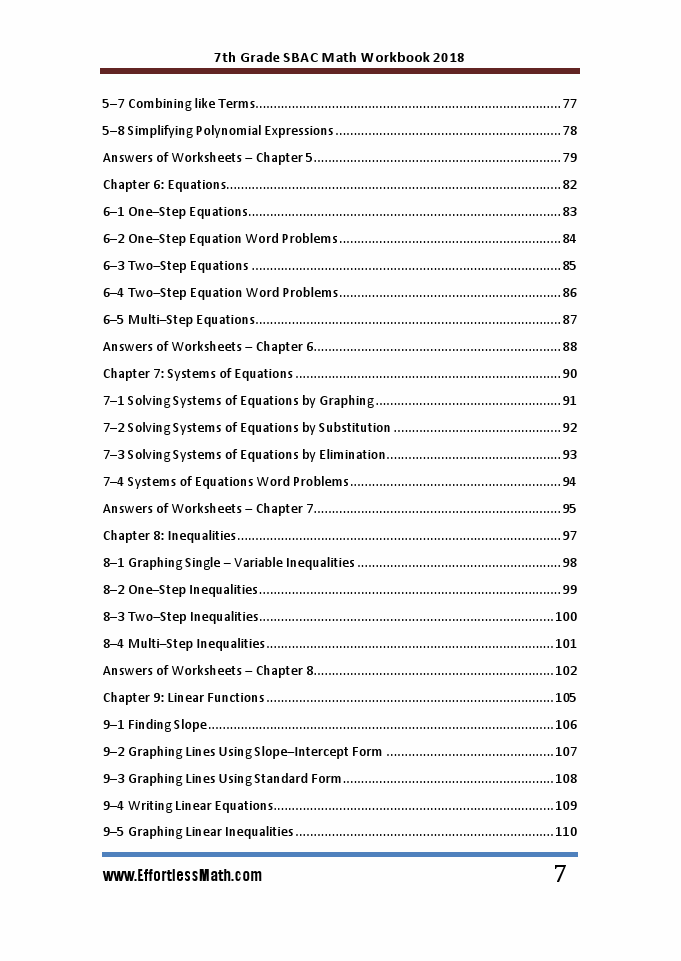 7th Grade SBAC Math Workbook 2018 The Most Comprehensive Review for