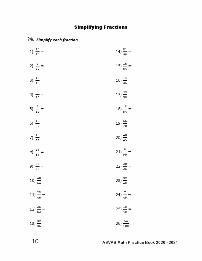 Comprehensive ASVAB Math Practice Book 2020 – 2021: Complete Coverage