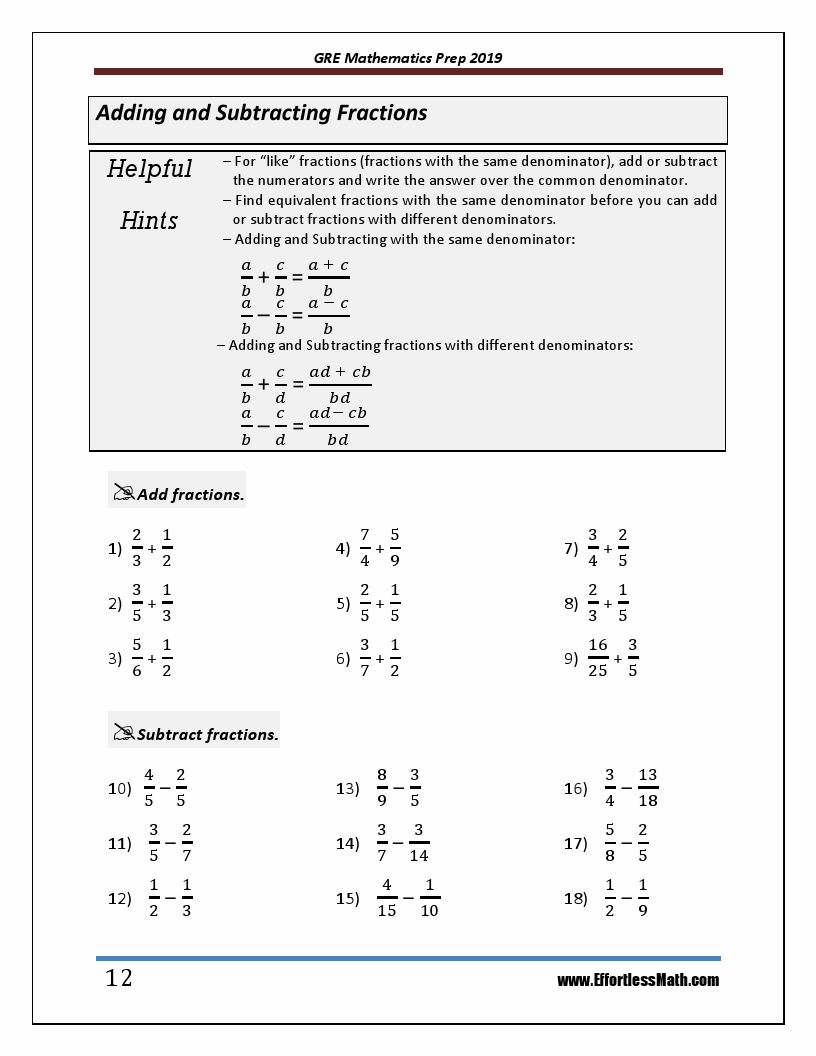 GRE Mathematics Prep 2019 A Comprehensive Review and Ultimate Guide to