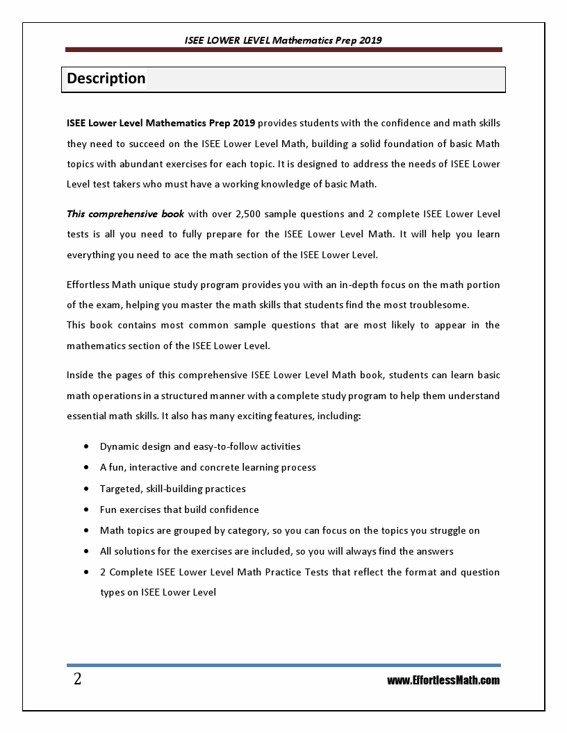 ISEE Lower Level Mathematics Prep 2019 A Comprehensive Review and Ultimate Guide to the ISEE