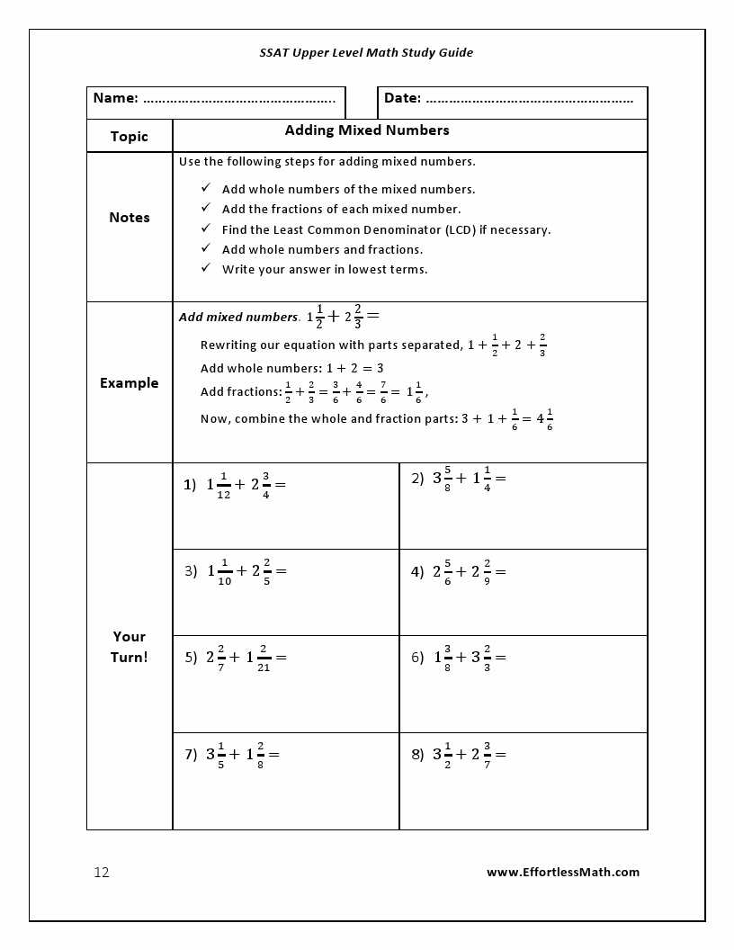 SSAT Upper Level Math Study Guide 2020 2021 A Comprehensive Review and StepByStep Guide to