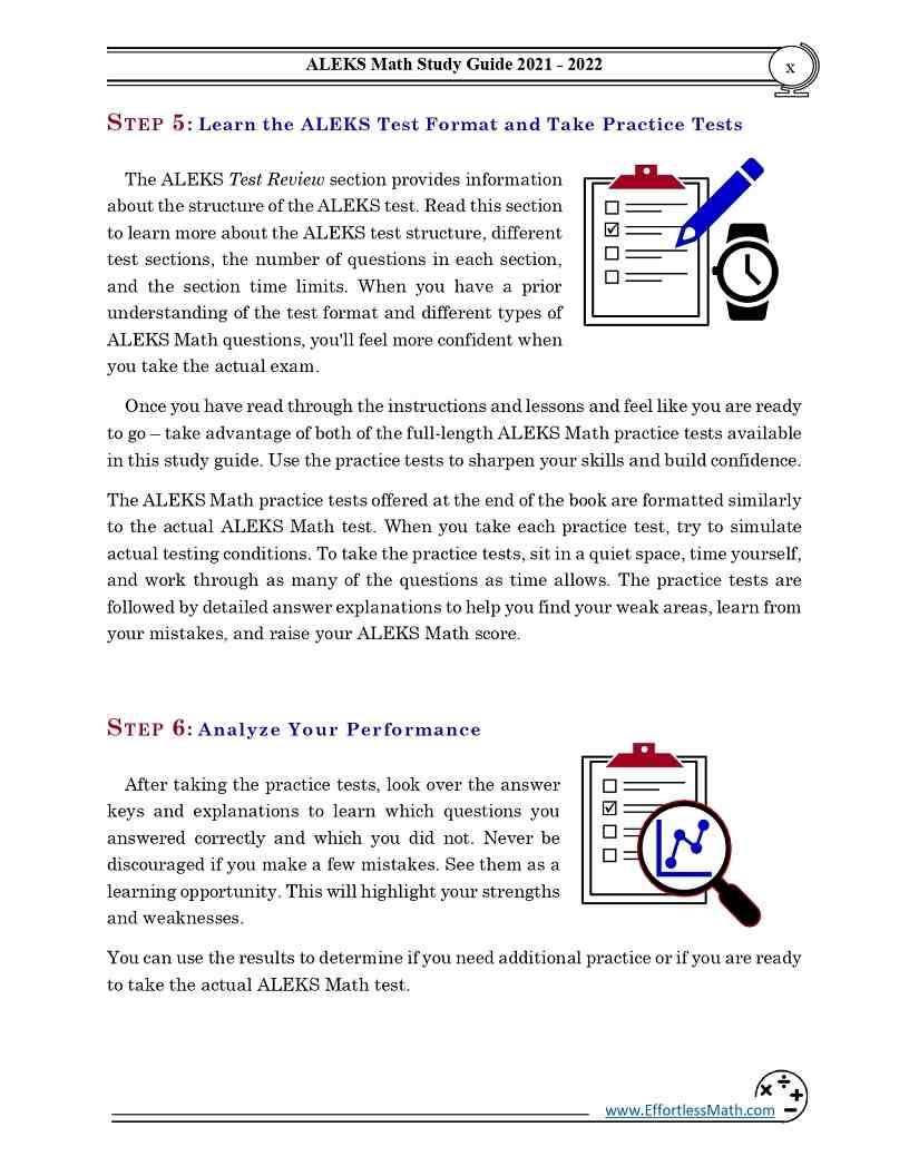 ALEKS Math Study Guide StepByStep Guide to Preparing for the ALEKS