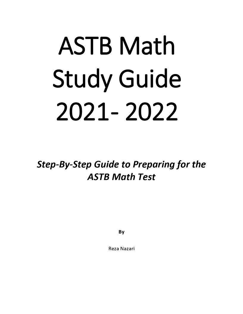 ASTB Math Study Guide StepByStep Guide to Preparing for the ASTB