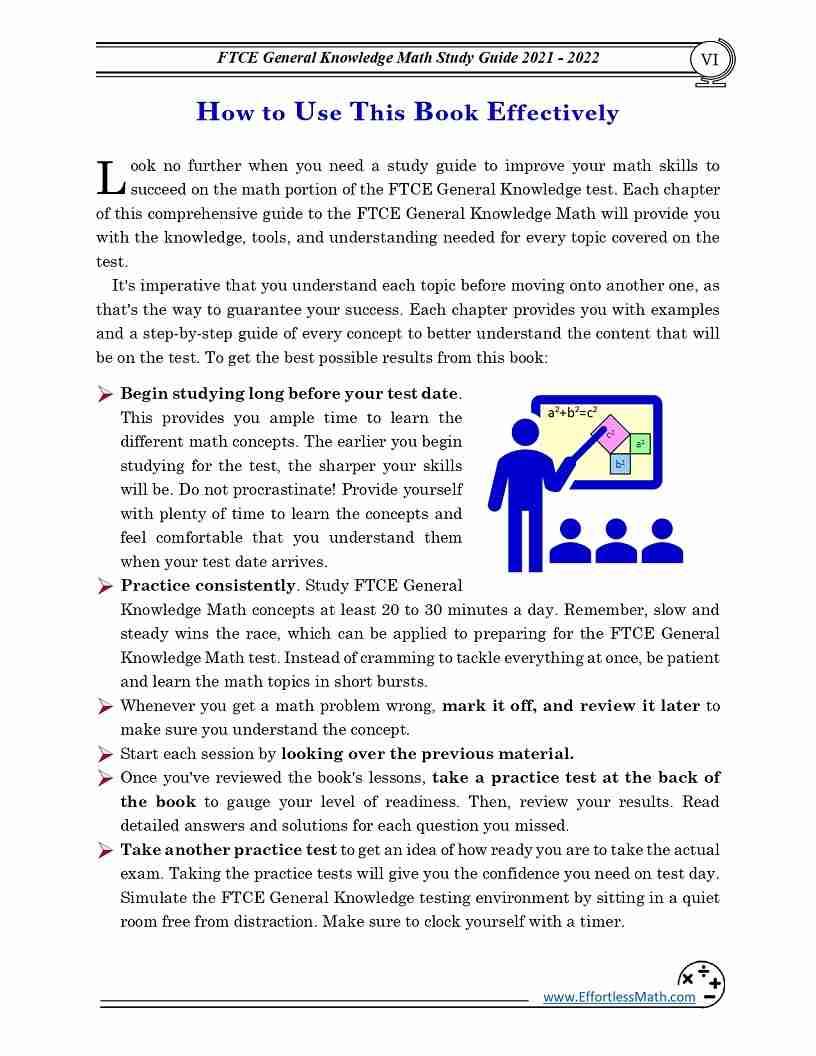 FTCE General Knowledge Math Study Guide StepByStep