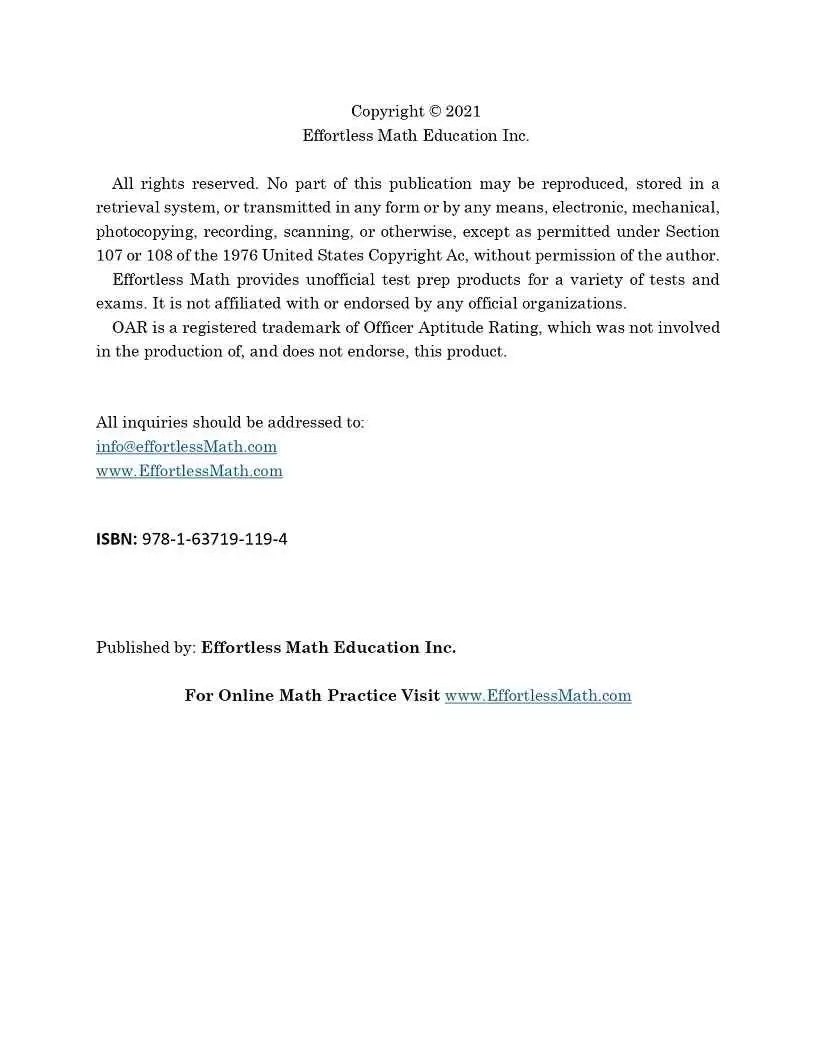 OAR Math Test Prep The Ultimate Guide to OAR Math + 2 FullLength