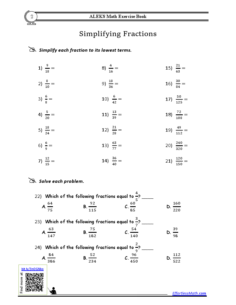 ALEKS Math Exercise Book A Comprehensive Workbook + ALEKS Math