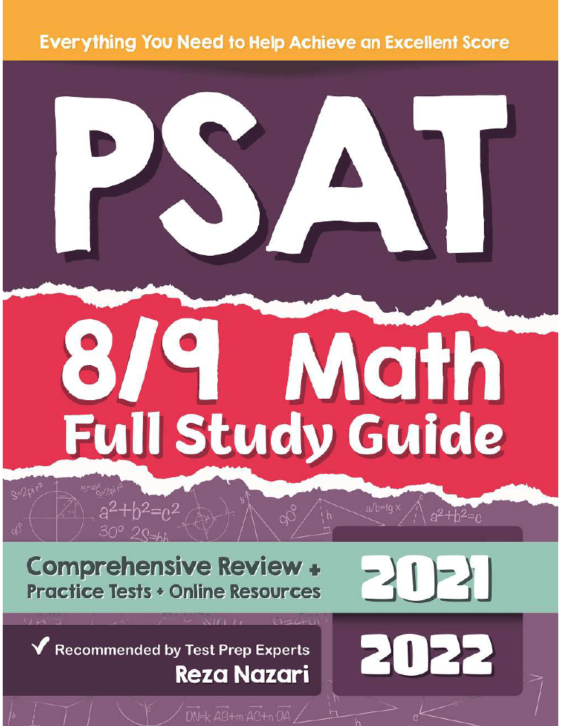 PSAT 8/9 Math Full Study Guide Comprehensive Review + Practice Tests