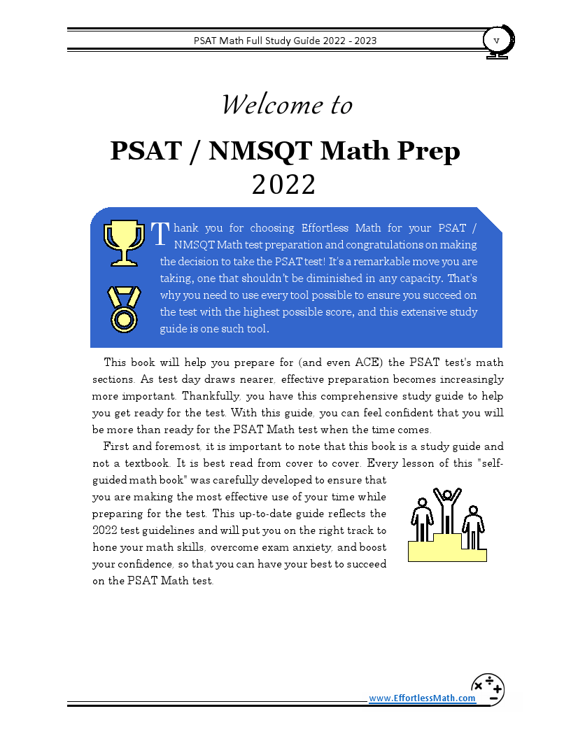 PSAT Math Full Study Guide Comprehensive Review + Practice Tests