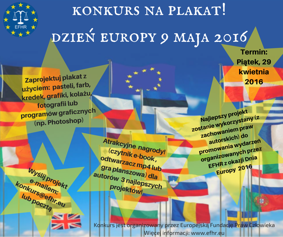 Dzień Europy Konkurs na plakat — EUROPEJSKA FUNDACJA PRAW