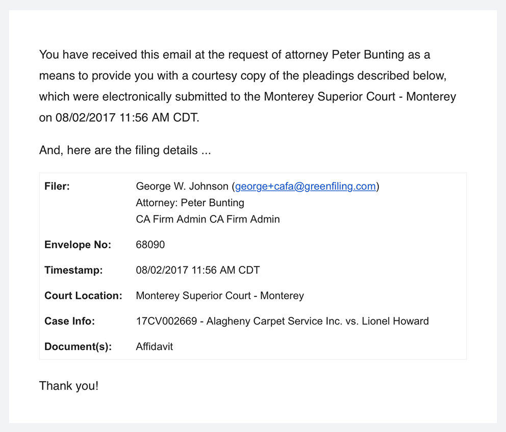 The Difference Between an Electronic Service Notification & a Courtesy