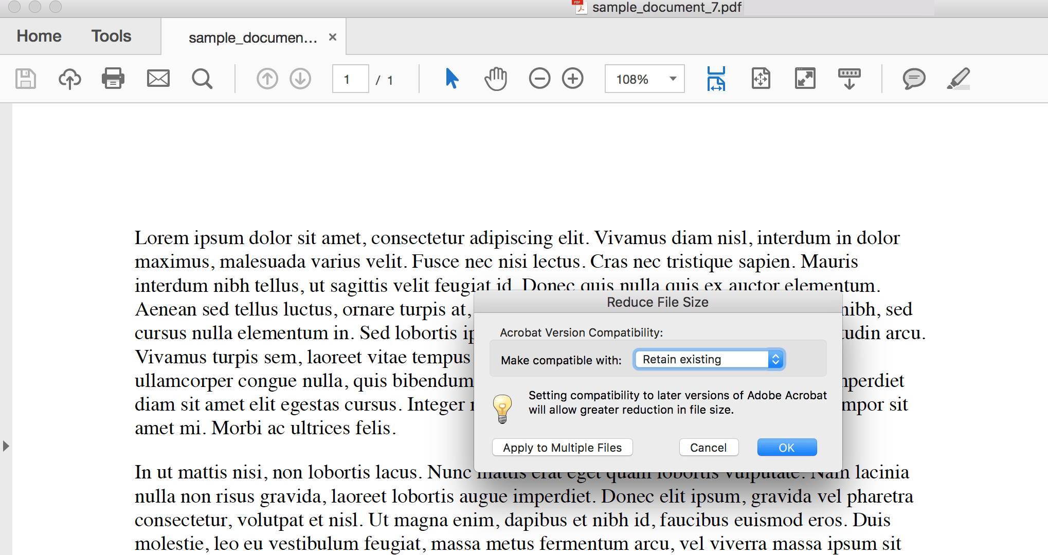 Compress / Reduce a PDF When Documents Exceed The File Size Limit E