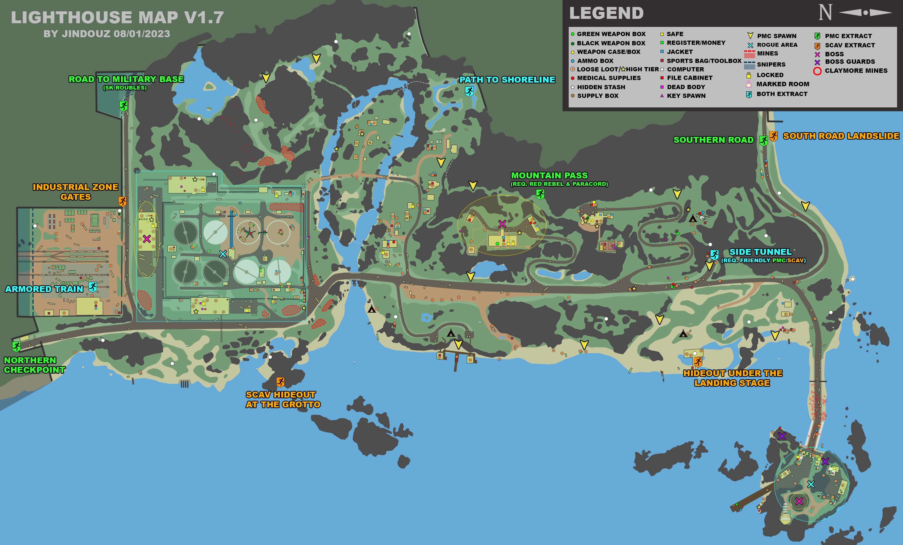 Map Lighthouse Escape from Tarkov