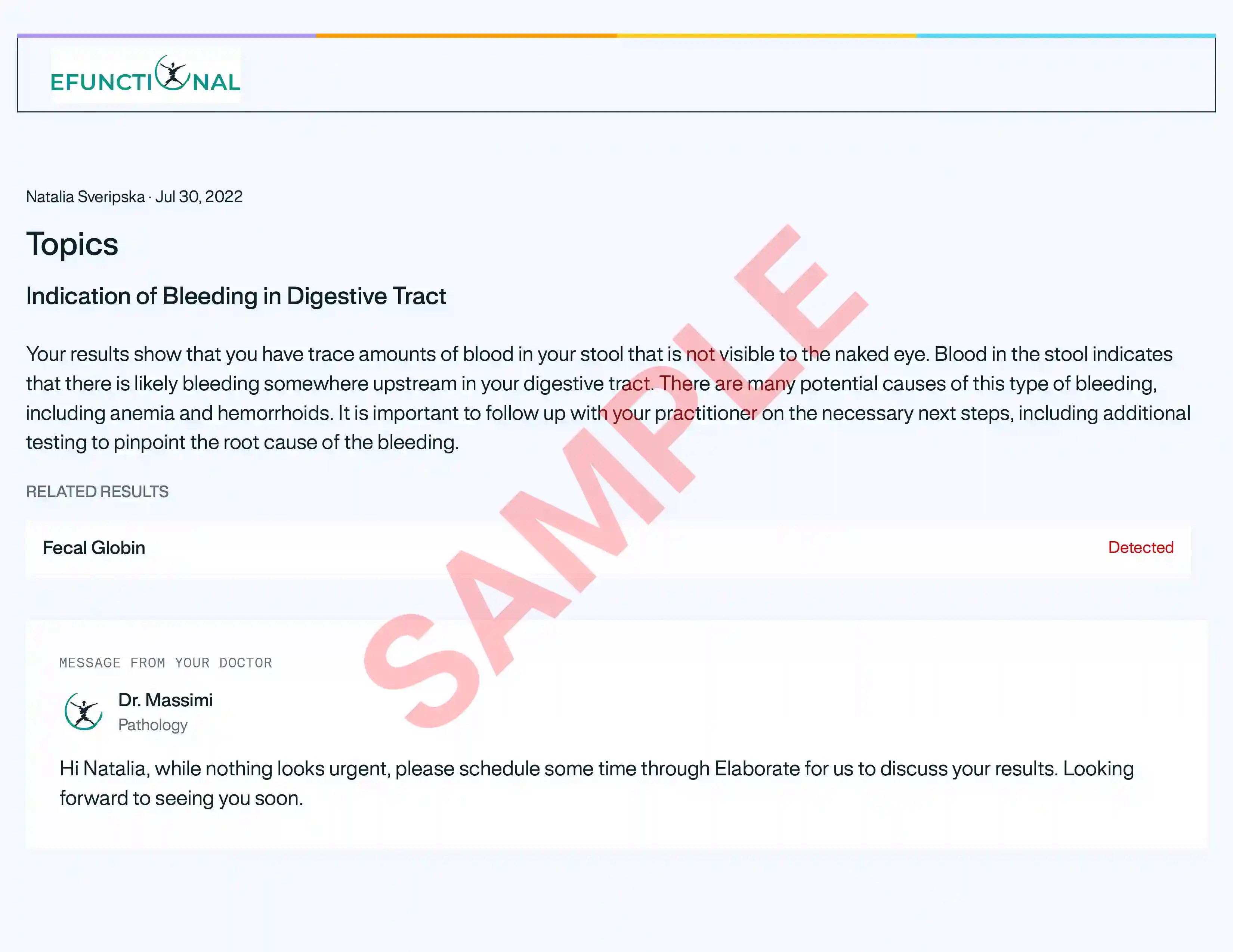 Colon Cancer Test Kit Efunctional LLC