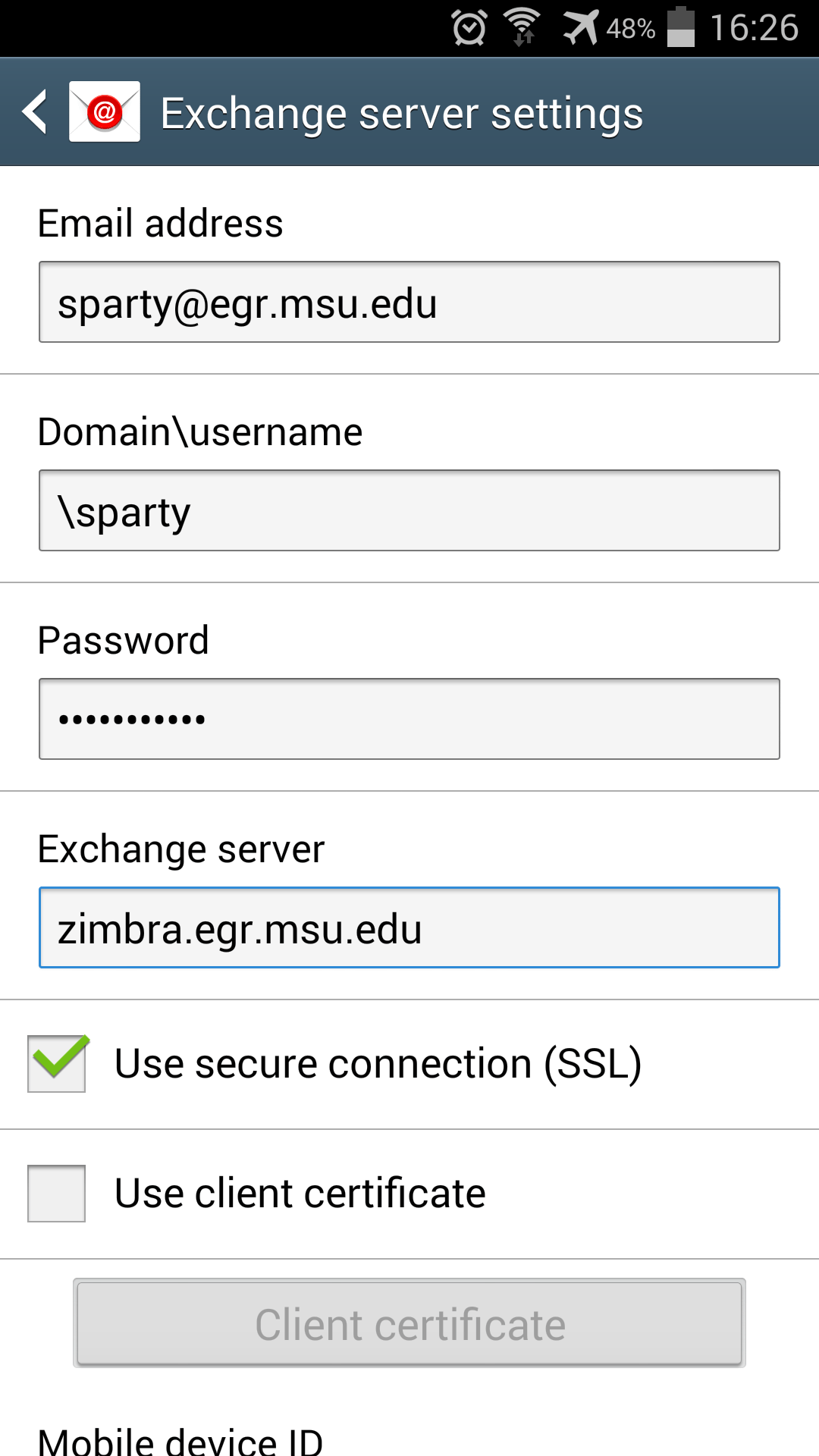 Setup your Zimbra Account on an Android Phone or Tablet DECS