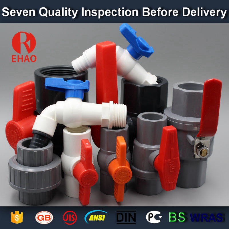 4” PVC ball valve threaded FNPT manufacturing process Ehao Plastic Co., Ltd.