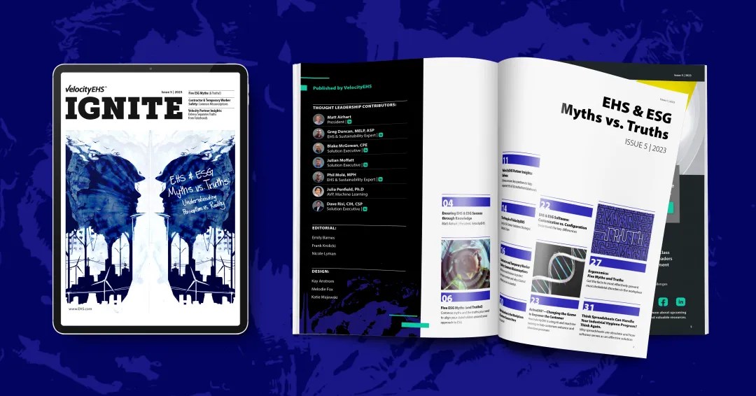 Ignite Magazine EHS & ESG Myths vs. Truths VelocityEHS